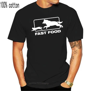Fast Food | Fastfood | Hund | Katze | Zabavno | Spruche | Kult | T-Shirt Nova Majica Smešno Vrhovi Tee Shirt Nova